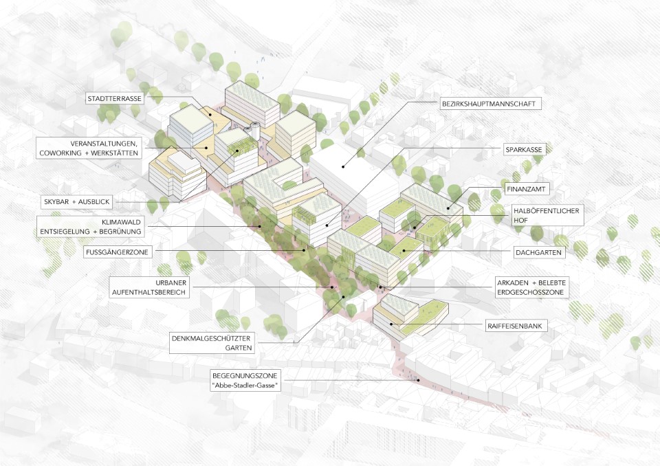Axonometrie Boulevard Entwurf_rot Änderung BF D